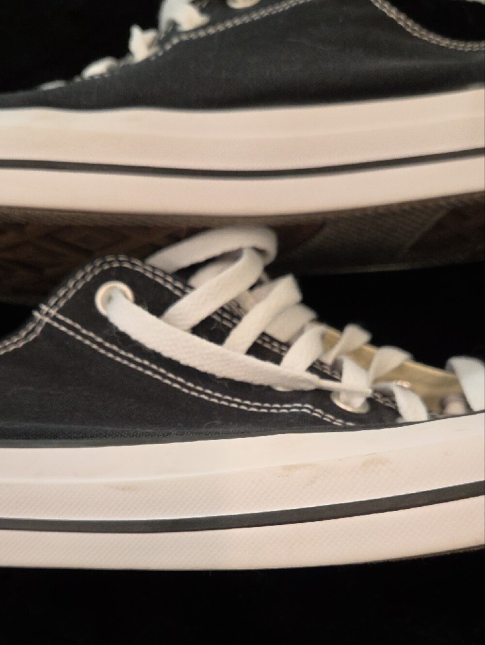 Converse Men's Black Canvas All Star Sneakers - Sz 11 - Picture 13 of 16